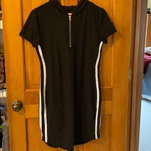 Black dress with hood